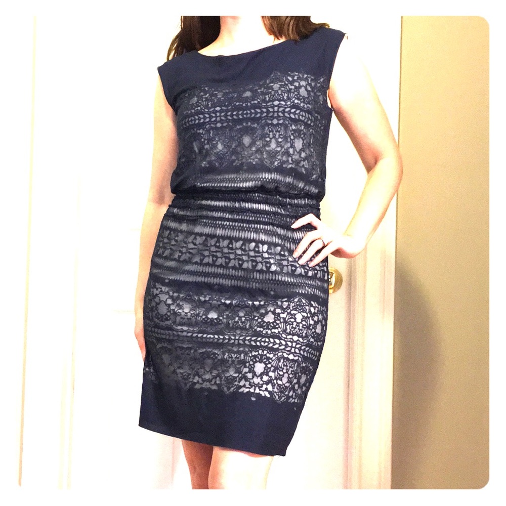 ☀️ Max Studio Navy Blue Dress, S